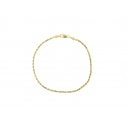 14Kt Yellow Gold 1.5mm Diamond Cut Rope Bracelet